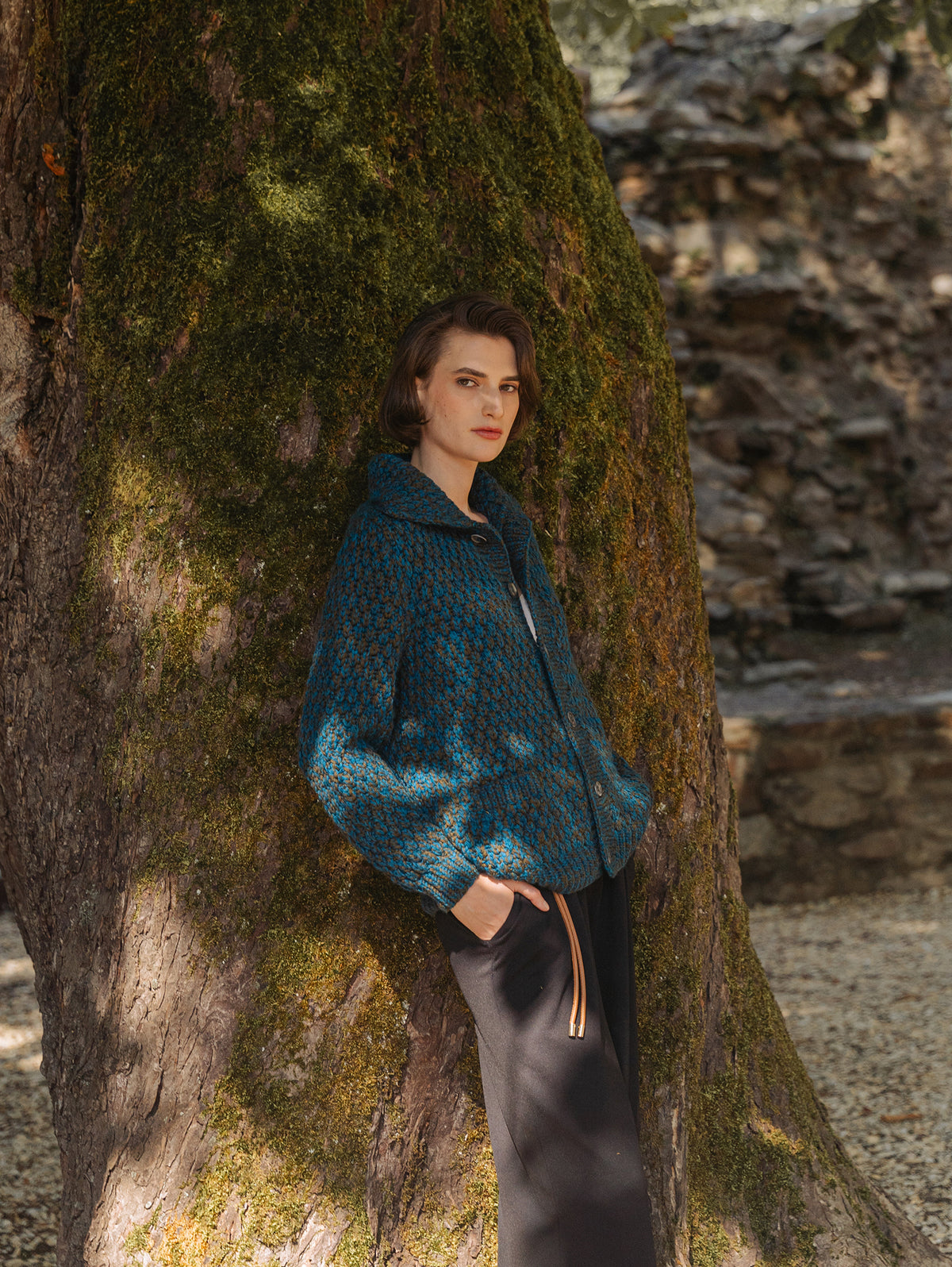 Collar Fisherman Cardigan