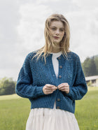 Crew-neck Lacy Cardigan