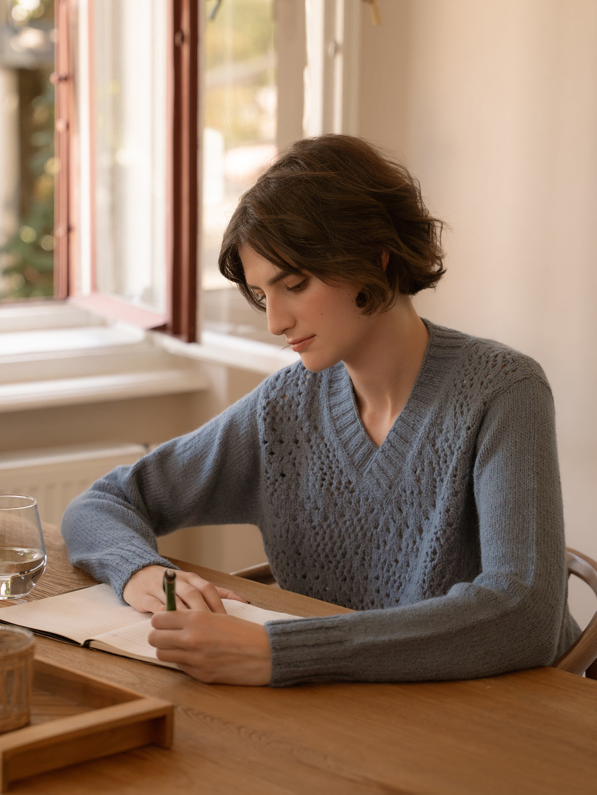 V-neck Lacy Sweater