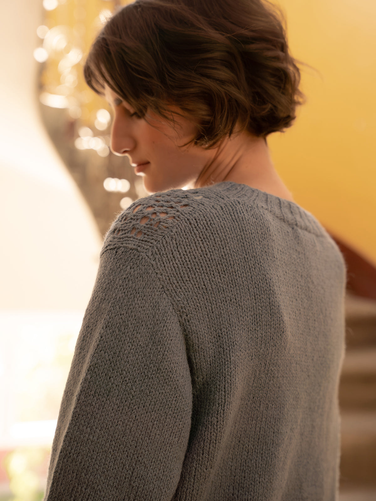 V-neck Lacy Sweater