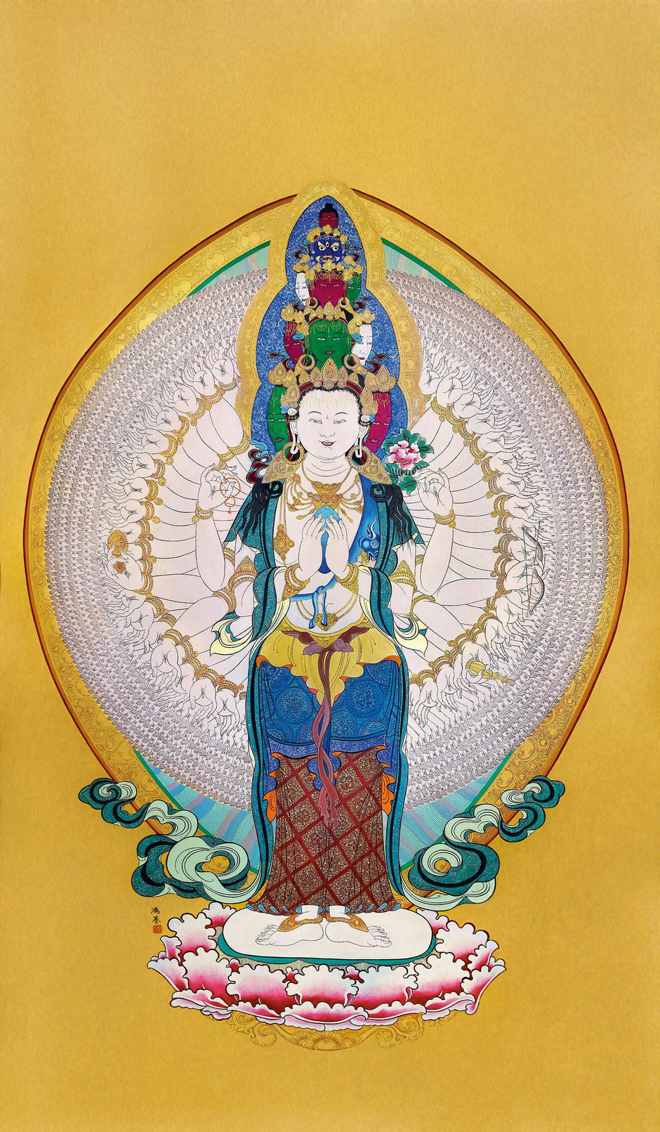Avalokitesvara Bodhisattva with Thousand-Armed and Thousand-Eyed