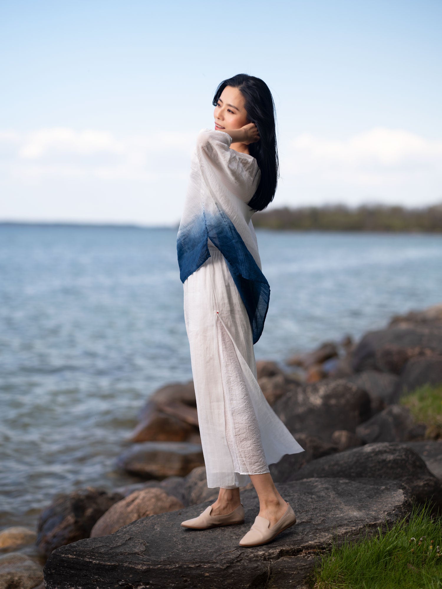 Plus Size Wide Leg Chiffon Pants