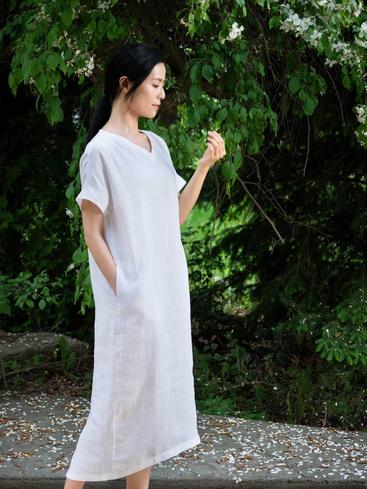 Organic Linen T-Shirt Dress - Magnifissance Organic Linen T-Shirt Dress - Magnifissance