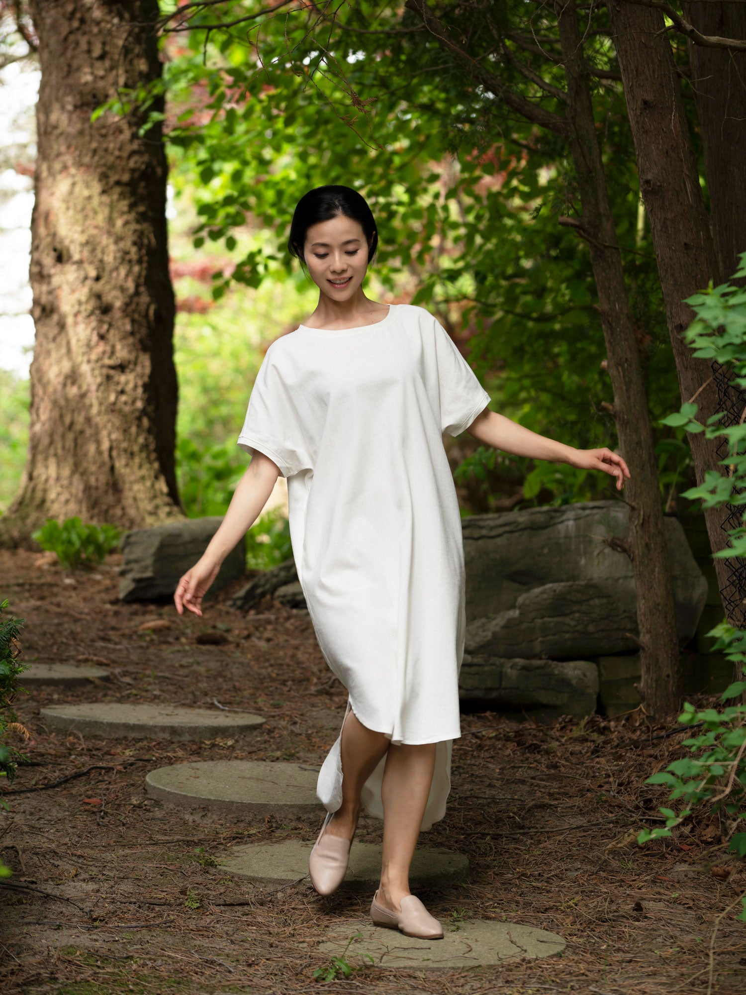 Essential T-Shirt Dress - Creamy White 1