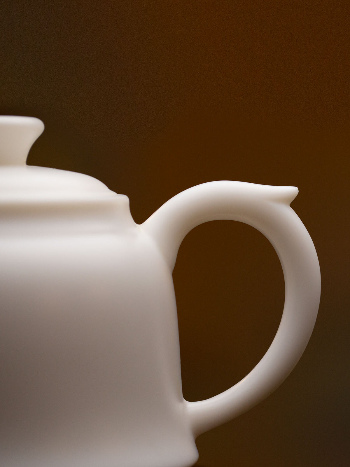 Handmade White Jade-like Porcelain Teapot 4