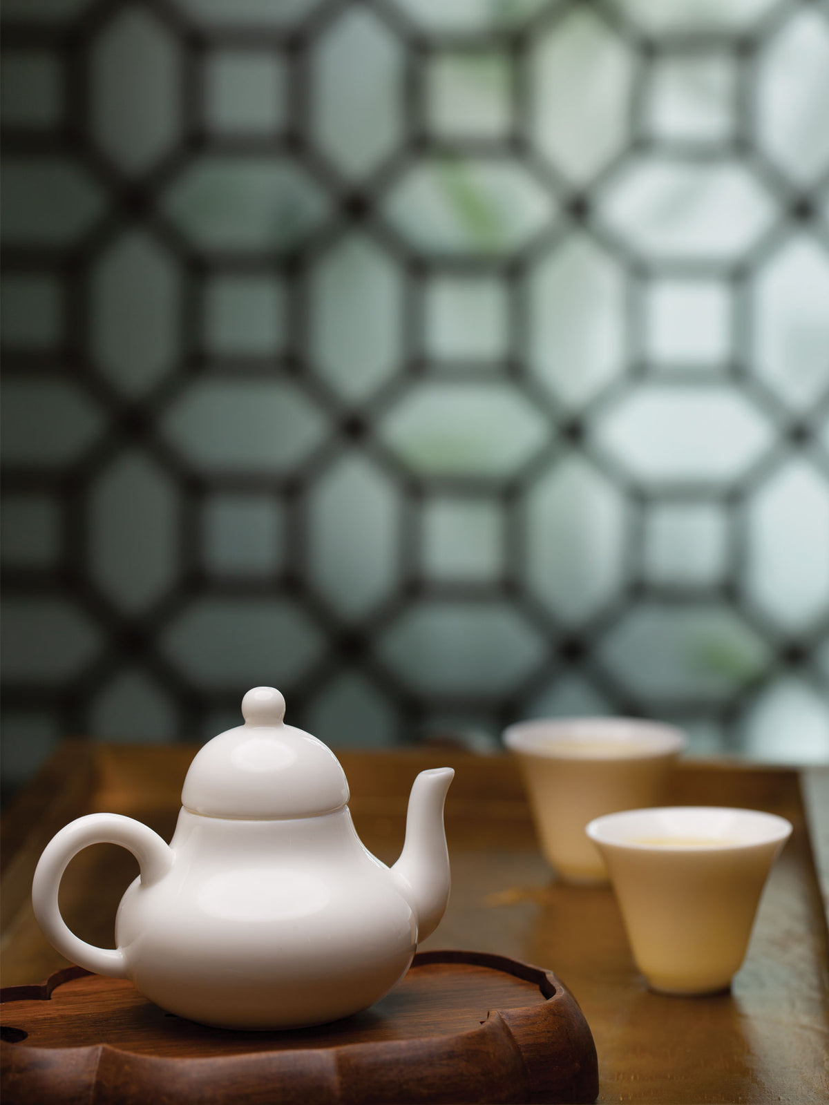 Si Ting Teapot in White Porcelain 2