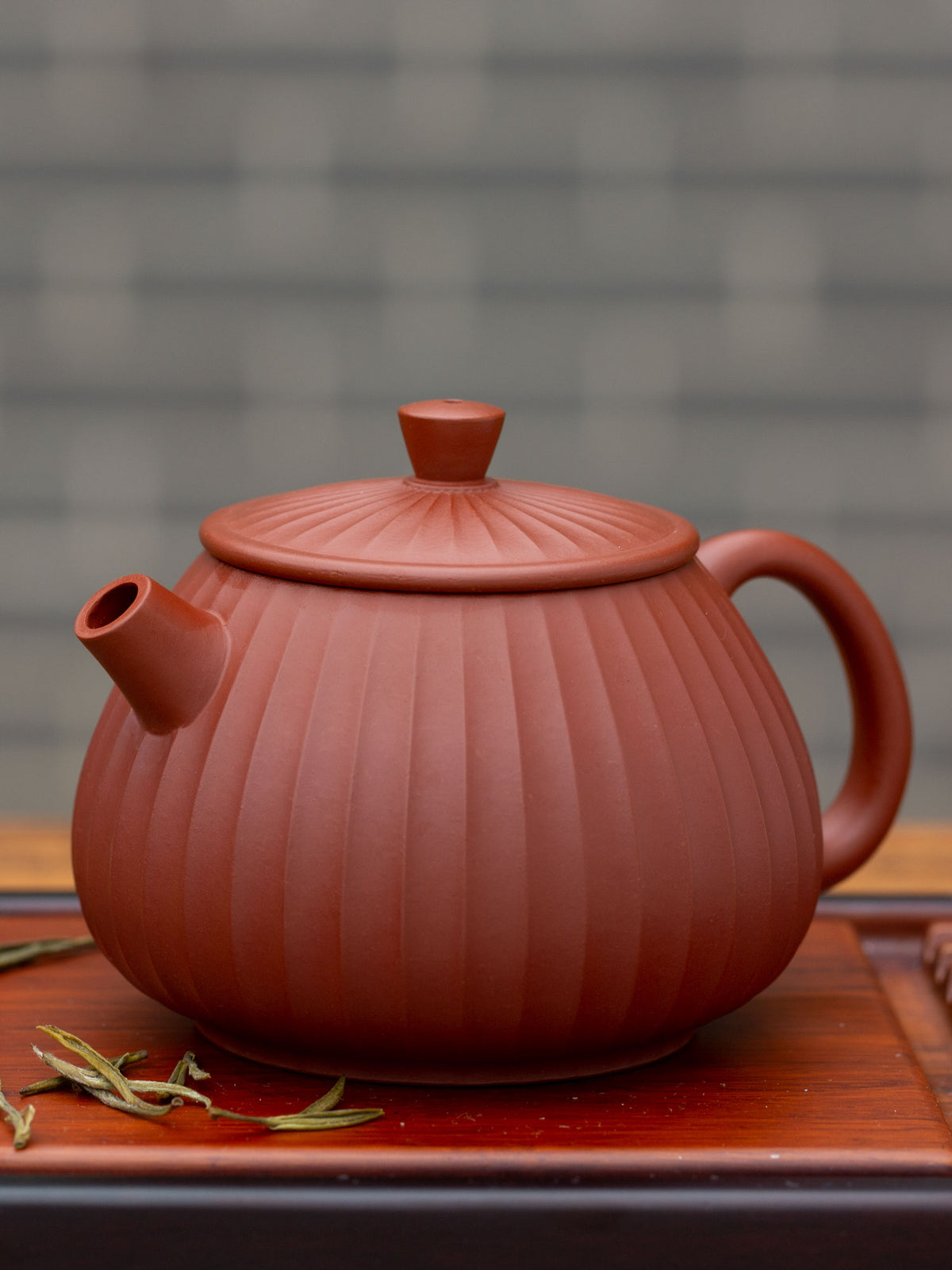 Zhu Clay Zisha Teapot with Swirl Pattern 2