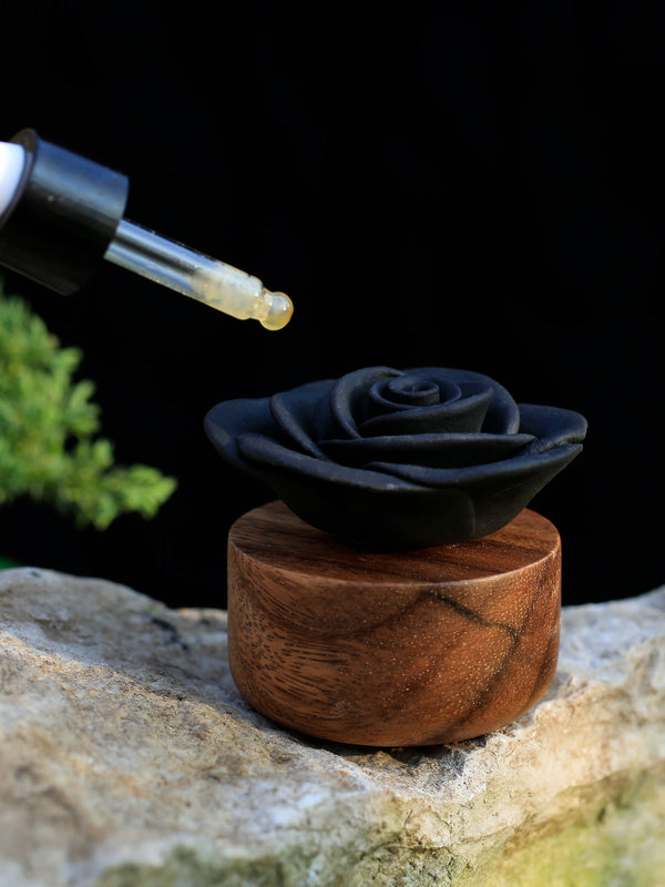 Handmade Rose Ceramic and Wood Diffuser - Magnifissance Store