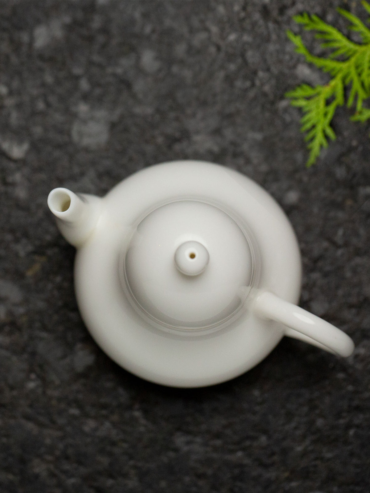 Si Ting Teapot in White Porcelain 8